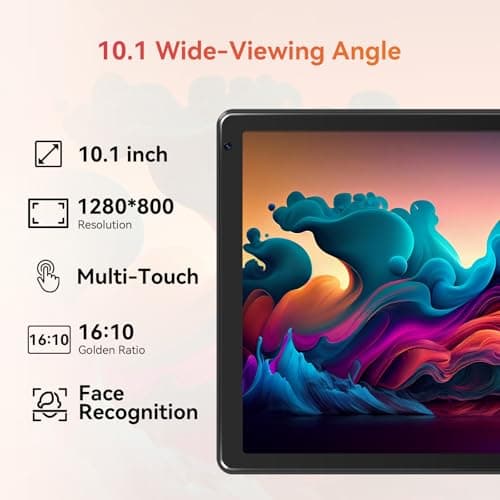 Tablet,10.1" Android Tablet with Octa-core Processor 24GB RAM 128GB ROM HD IPS Touchscreen 8H Battery, Wi-Fi 6, BT 5.0, Dual Camera, Android 15 Tablets 2025 - Image 6