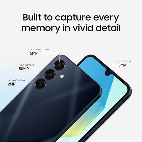 Samsung Galaxy A16 5G A Series, Unlocked Android Smartphone, Large AMOLED Display, Durable Design, Super Fast Charging, Expandable Storage, 5G Connectivity, US Version, 2025, Blue Black - Image 3
