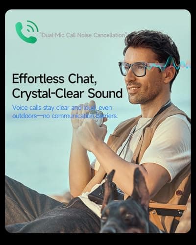 AI Smart Glasses 4K HD Camera, BT Call, 800W Anti-Shake Camera Glasses with Video Recording Dual Mic, Simultaneous Interpretation/GPT Identify Objects, 270mAh Blue Light Glasses（Black） - Image 5
