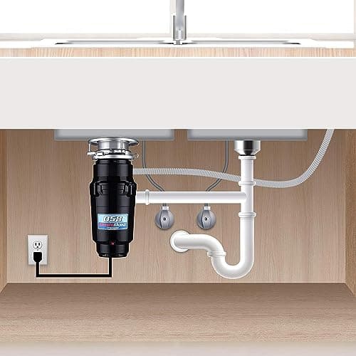 Waste Maid 10-US-WM-058-3B Garbage Disposal Anti-Jam Stainless Steel Food Waste Grinding System, 1/2 HP Economy, Black - Image 7