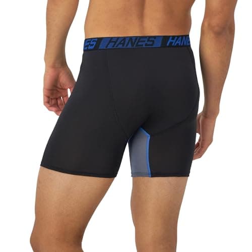 Hanes Men's X-Temp Total Support Pouch Boxer Brief, Anti-Chafing, Moisture-Wicking Underwear, Multi-Pack, Black, X-Large - Image 3