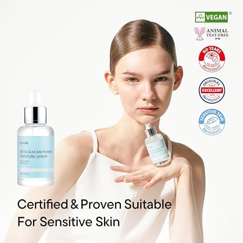 IUNIK Beta-Glucan Power Deep Moisture Vegan Serum Intense Hydration Mushroom Yeast Extracts Naturally-derived - Dry Mature Sagging Sensitive Skin Cell Regenerating Lifting Korean Skincare - Image 7