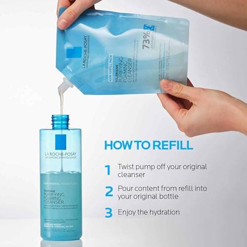 La Roche-Posay Toleriane Purifying Foaming Facial Cleanser, Niacinamide + Ceramides + Prebiotic Thermal Water, Oil Free Face Wash For Oily Skin, Pore Cleanser Safe For Sensitive Skin, Soap Free - Image 7