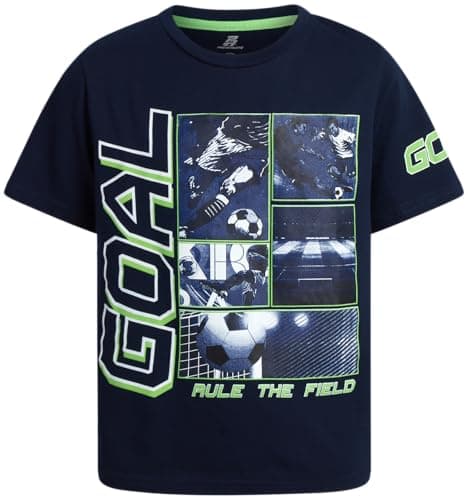 Pro Athlete Boys T Shirts - 4 Pack Performance Athletic Shirts for Boys - Crewneck Short Sleeve Graphic Tees (Size: 5-16), Size 14/16, Grey/Black/Blue/Navy - Image 4