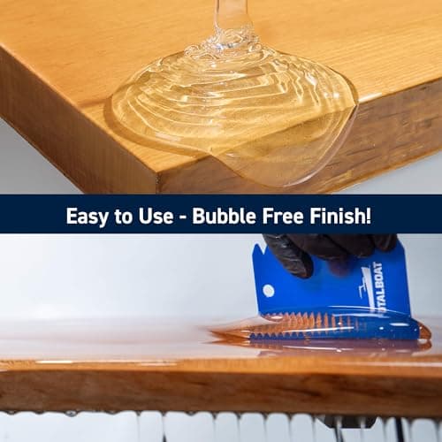 TotalBoat Table Top Epoxy Resin Kit - 1 Gallon Crystal Clear Epoxy with High Gloss & UV-Resistance - Easy 1:1 Ratio for Bar and Table Coating, Woodworking, and Resin Art Casting - Image 7
