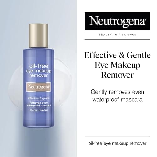 Neutrogena Gentle Oil-Free Eye Makeup Remover & Cleanser for Sensitive Eyes, Non-Greasy Makeup Remover, Waterproof Mascara Remover, Dermatologist & Ophthalmologist Tested, 8 fl. oz - Image 2