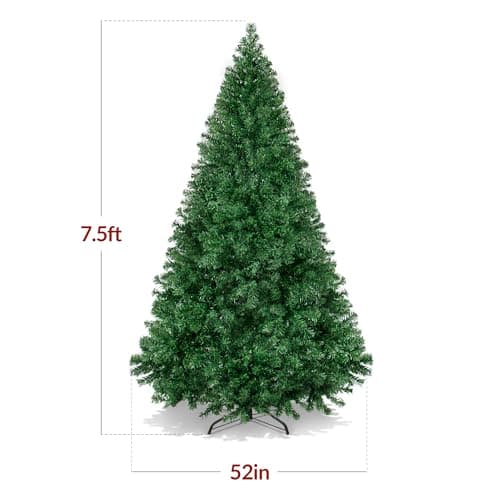 Best Choice Products Artificial Christmas Tree, 7.5ft Premium Unlit Pine Design, Dense Branches Realistic Holiday Décor​ w/Easy Assembly - Green - Image 2