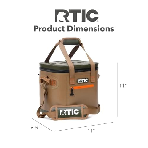 RTIC Ultra-Tough Soft Cooler 12 Can, Insulated Bag Portable Ice Chest for Lunch, Beach, Drink, Beverage, Travel, Camping, Picnic, Car, Trips, Floating Cooler Leak-Proof with Zipper, Tan - Image 6