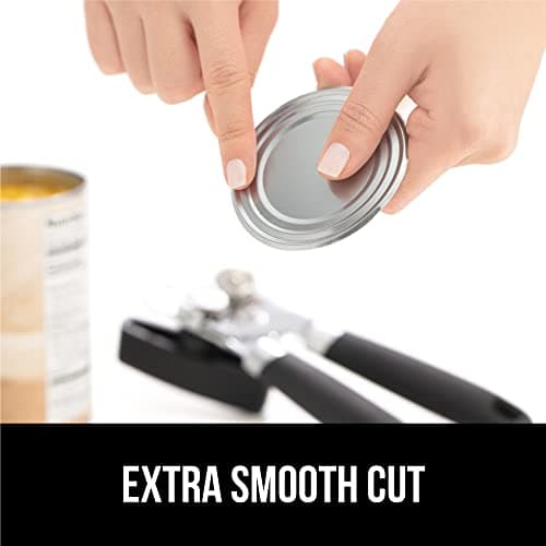 The Original GORILLA GRIP Heavy Duty Stainless Steel Smooth Edge Manual Can Opener and Bottle Openers, Soft Ergonomic Handle, Oversized Handheld Easy Turn Knob, Multifunctional Kitchen Tool, Black - Image 7