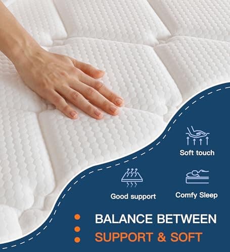 Huyamy Queen Mattress,12 Inch Queen Size Mattresses Memory Foam Hybrid Black Mattress in a Box,with Provide Support and Improve Sleep Mattresses,Medium Firm. - Image 8