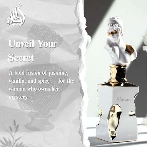 Lattafa Her Confession - Vanilla, Floral, Amber, Musk - Eau de Parfum Long-Lasting Fragrance for Women, 3.40 Ounce / 100 ml - Image 3