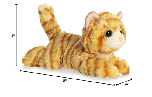 Aurora® Adorable Mini Flopsie™ Ginger Cat™ Stuffed Animal - Playful Ease - Timeless Companions - Orange 8 Inches - Image 8
