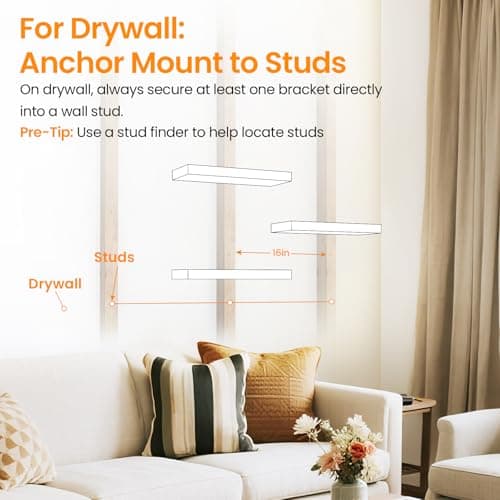 BAYKA Floating Shelves for Wall, Wall Mounted Rustic Wood Shelves for Bathroom, Bedroom, Living Room, Kitchen, Hanging Shelf for Books/Storage/Room Decor with 22lbs Capacity (Black, Set of 3, 15.7in) - Image 4