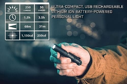 Streamlight 66608 MicroStream 250-Lumen EDC Ultra-Compact Flashlight with USB Rechargeable Battery, Clear Retail Packaging, Coyote - Image 6