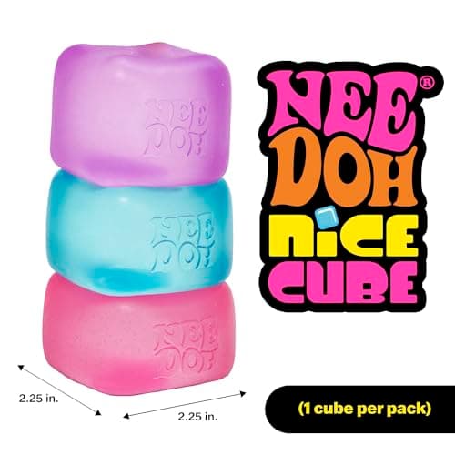 Schylling NeeDoh Nice Cube -Sensory Squeeze Toy with Super Solid Squish - 2.25" Cube - Image 4