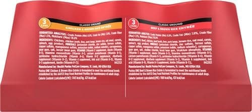 Purina ONE Classic Ground Chicken and Brown Rice, and Beef and Brown Rice Entrees Wet Dog Food Variety Pack - (Pack of 6) 13 oz. Cans Chicken, Beef 13 Ounce (Pack of 6) - Image 5