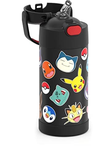 THERMOS FUNTAINER Water Bottle with Straw - 12 Ounce - Kids Stainless Steel Vacuum Insulated Water Bottle with Lid, Pokémon - Image 3