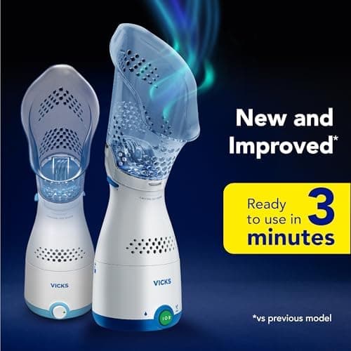 Amazon.com: Vicks Sinus Inhaler, Plug-in Non-Medicated Steam Inhaler for Sinus Relief, Allergies, Congestion & Colds, Vocal Steamer, Soothes Nasal & Throat Passages, Works with VapoPads (1 Included) : Health & Household - Image 4