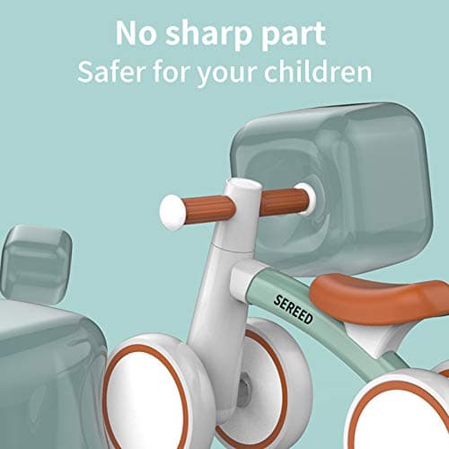 SEREED Baby Balance Bike for 1-2 Year Olds - 4 Wheels, First Bike for Toddlers, Birthday Gift (Green) - Image 5