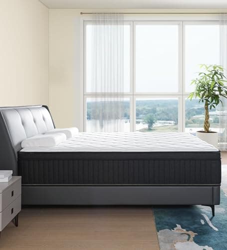 Huyamy Queen Mattress,12 Inch Queen Size Mattresses Memory Foam Hybrid Black Mattress in a Box,with Provide Support and Improve Sleep Mattresses,Medium Firm. - Image 5