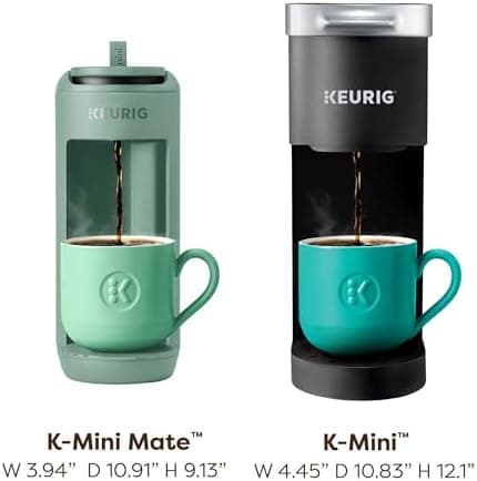 Keurig K-Mini Mate Single Serve K-Cup Pod Coffee Maker, Brews Up to 12 oz Cup, Compact Portable Coffee Machine for Small Spaces, Great for Dorms & Offices, Glamping Green - Image 6