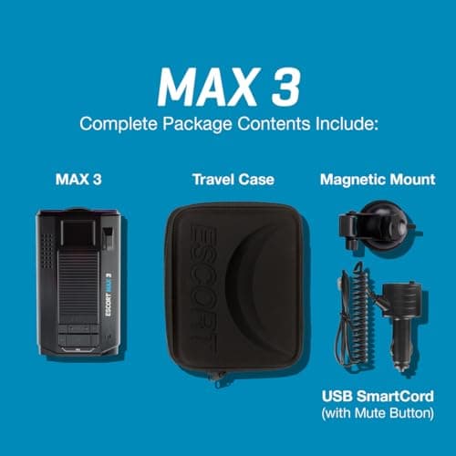 Escort MAX 3 Laser Radar Detector - Bluetooth Connectivity, Premium Range, Advanced Filtering, AutoLearn Technology, Voice Alerts, OLED Display, Apple CarPlay and Android Auto Compatible - Image 7