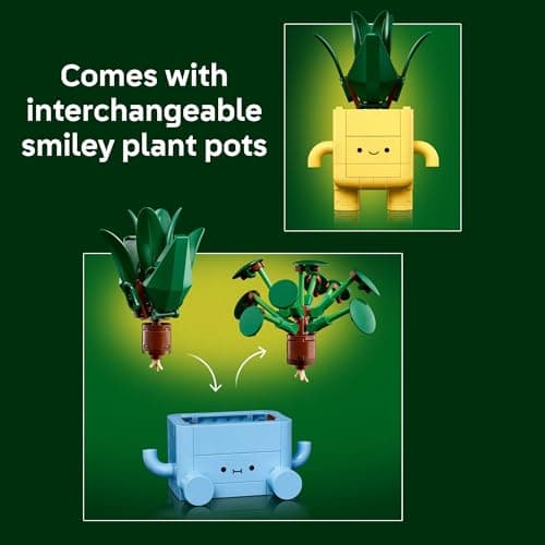 LEGO Botanicals Happy Plants Building Toys - Bedroom or Dorm Room Decor for Girls, Boys, & Adults, Desk or Shelf Display - Stocking Stuffers & Gift for Christmas - 10349 - Image 5