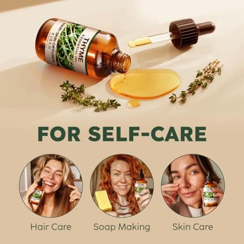 Kukka Thyme Essential Oil for Hair, Skin & Diffuser - 4 Fl Oz - Thyme Oil, Herbaceous Scent, for Aromatherapy, DIY Soap Making Scents - Image 4