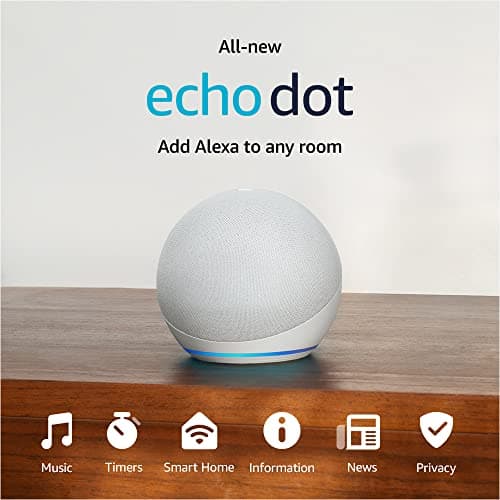 Amazon Echo Dot (newest model), Vibrant sounding Alexa speaker, Great for bedrooms, dining rooms and offices, Glacier White - Image 8