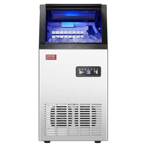 VEVOR Commercial Ice Maker, 100lbs/24H Ice Maker Machine with 28lbs Storage Capacity, 40 Ice Cubes in 15 Minutes, Freestanding Ice Maker for Bar Home Office Restaurant, LED Display, Self-Cleaning - Image 12