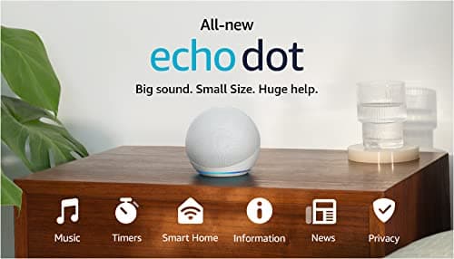 Amazon Echo Dot (newest model), Vibrant sounding Alexa speaker, Great for bedrooms, dining rooms and offices, Glacier White - Image 13