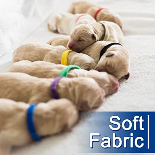 Whaline 20 Colors Puppy Whelping Collars Double-Sided Adjustable ID Collars Soft Bands for Newborn Pet Dog Cat, 13.8 Inches - Image 5