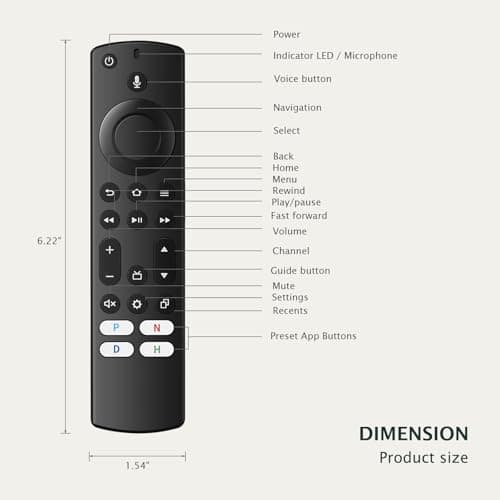 IDGPUW Replacement Voice Remote Control for Insignia, Toshiba, Amazon Fire Smart TV - Image 6