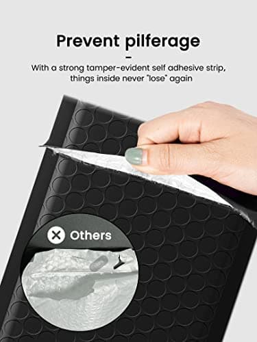 GSSUSA Black Bubble Mailers 4x8 Inches 50 Pack, Usable Size 4X7" Bubble Envelopes for Small Business, Padded Envelope, Shipping Mailers, Packaging Bags, Mailing Envelopes, Shipping Supplies - Image 7