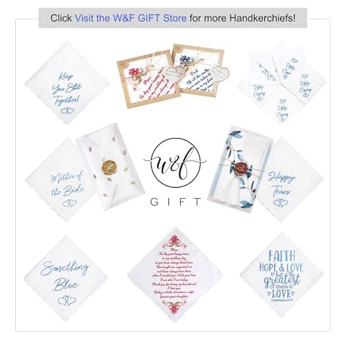 W&F GIFT Something Blue Wedding Gift Embroidered Handkerchief | Keep Your Shit Together! | Wedding Day Bride Gift - Image 6