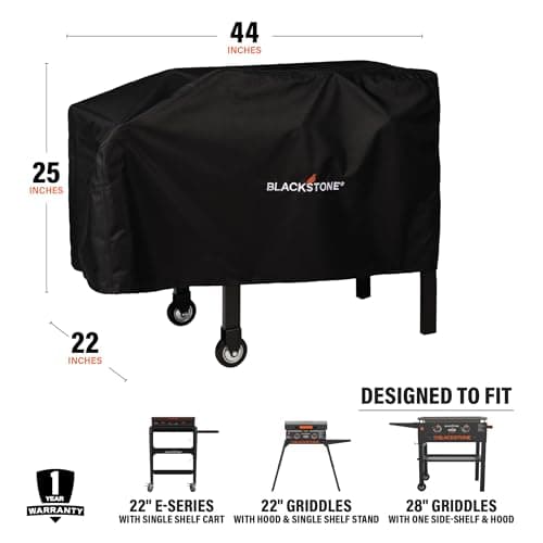 Blackstone® 1529 28" Griddle Cover, Black | Blackstone® 1529 Single Shelf, 600D Polyester, Weather-resistant Heavy Duty Outdoor BBQ Grilling Cover, Black - Image 3