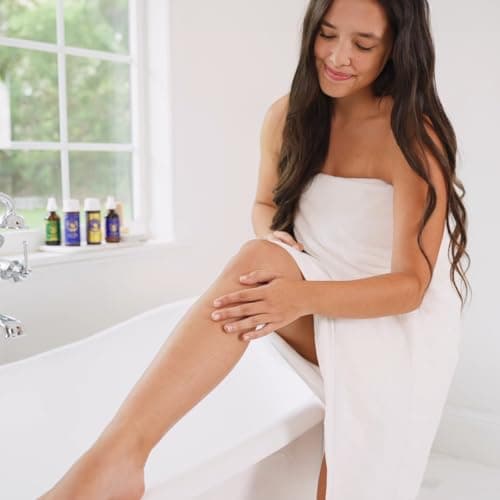 Ancient Greek Remedy After Shower Body Oil for Women - Organic Face Oil & Body Moisturizer for Dry Skin with Sweet Almond, Jojoba, Olive, Lavender and Vitamin E Oil - Natural Clean Skincare, 4 oz - Image 3
