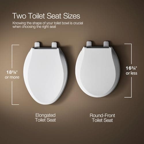 KOHLER 4636-RL-0 Cachet ReadyLatch Elongated Toilet Seat Slow Close, Soft Close Toilet Seat Quiet Lid, Contoured Grip-Tight Bumpers Installation Hardware, Apartment Essentials, White - Image 4
