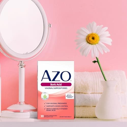 AZO® Boric Acid Vaginal Suppositories, Helps Support Odor Control and Intimate Health with Clinically Studied Boric Acid, Non-GMO, 30 Count - Image 8