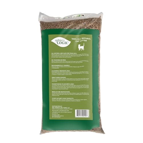 Nature's Logic 100% Natural Pine Pellet Cat Litter - 100% Ponderosa Pine, Dust-Free, Unscented, Biodegradable - Safe for Cats, Kittens, Reptiles & Small Pets - Highly Absorbent - 24 lb Bag - Image 2