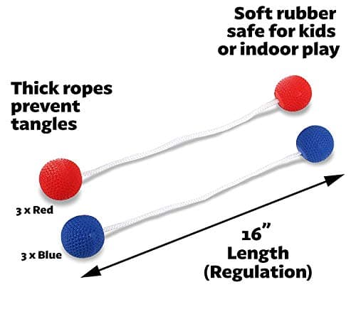 GoSports Indoor/Outdoor Ladder Toss Game Set with 6 Rubber Bolos, Carrying Case and Score Trackers - Image 7