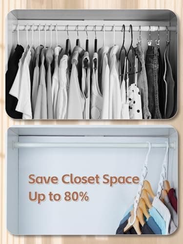 HOUSE DAY Space Saving Hangers 16 Pack, Closet Organizers and Storage - Image 6