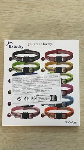 12 Pack Reflective-Breakaway Cat Collars with Bells,Safety Buckle Kitten Collar, with Name Tag, Adjustable,Ideal for Girl Cats Male Cats,Pet Supplies,Stuff,Accessories(12 Colors & 2 ID Tags) - Image 9