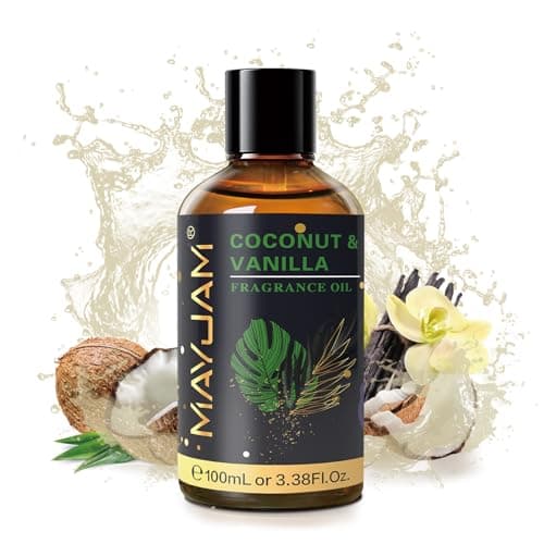 MAYJAM 100ML/3.38FL.OZ Coconut & Vanilla Fragrance Oils with Glass Dropper, Essential Oils for Diffusers for Home, Long Lasting Scented Oils for Diffusers Soap Candle Making - Image 8