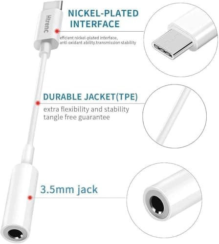 USB C to 3.5mm Headphone Jack Adapter for iPhone 16/16 Pro/15/15 Pro/Pro Max/Plus, Type C Aux Audio Dongle Cable Cord Compatible with iPad, Samsung Galaxy S23/S23/S22/S21Ultra, MacBook,Note - Image 2
