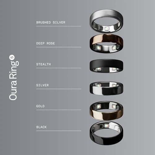 Oura Ring 5 Smart Ring - Silver - Size 7 - Fitness & Sleep Tracker - Image 7