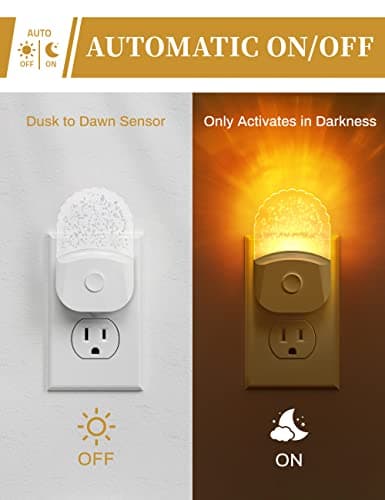 Night Lights Plug Into Wall [2 Pack], Color Changing Night Light for Kids, 8-Color RGB LED Nightlight with Dusk to Dawn Sensor for Bathroom Decor, Children Room, Gift - Image 4