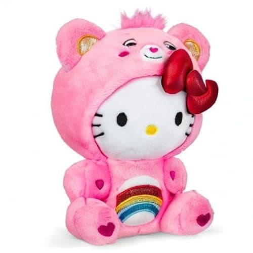 Care Bears Hello Kitty Dressed As Cheer Bear 8" Fun-Size Plush - Soft, Huggable Bestie! – Good for Girls and Boys, Employees, Collectors, Ages 4+ - Image 8