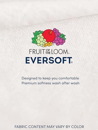 Fruit of the Loom Men's Eversoft Cotton Crew Neck T-Shirt - 6 Pack, Regular Fit, Black, XL - Image 6