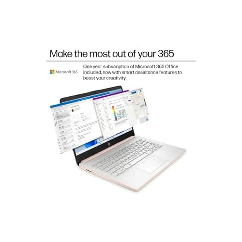 HP Rose Gold Ultrabook 14 Laptop with Free Microsoft 365 • 16GB RAM • Intel 4-Core CPU • 1.1TB Storage (64GB OnBoard w/ 64GB External + 1TB OneDrive) • Windows 11 w/o Earphones - Image 6